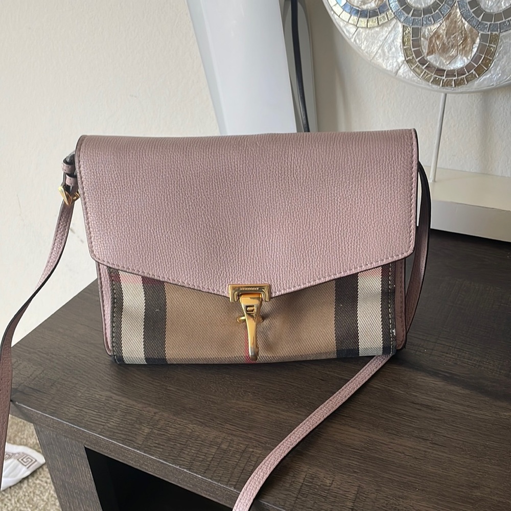 Pink/brown Burberry crossbody